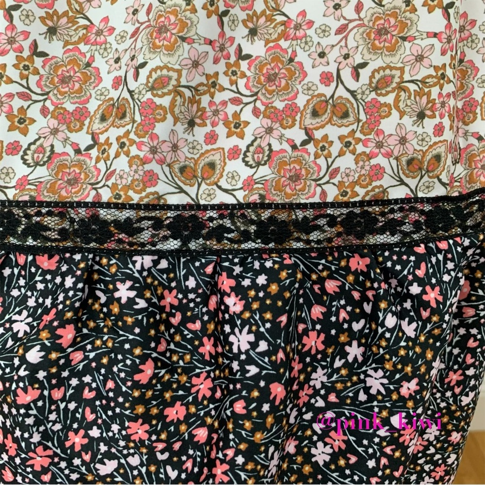H Halston Floral and Lace Washed Satin Maxi Skirt - Picture 7 of 12